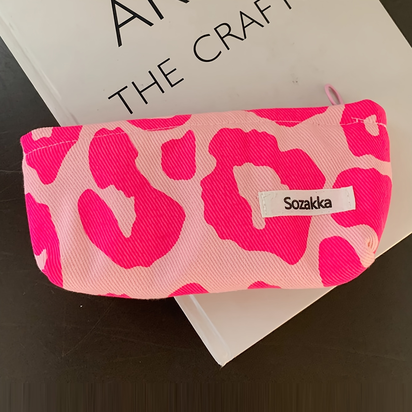 E-shop 1 Stück Make-up-Tasche Rosa Leopard, Kosmetiktasche für Damen, Kleine Aufbewahrungstasche für Schminkutensilien, Reisetasche mit großem