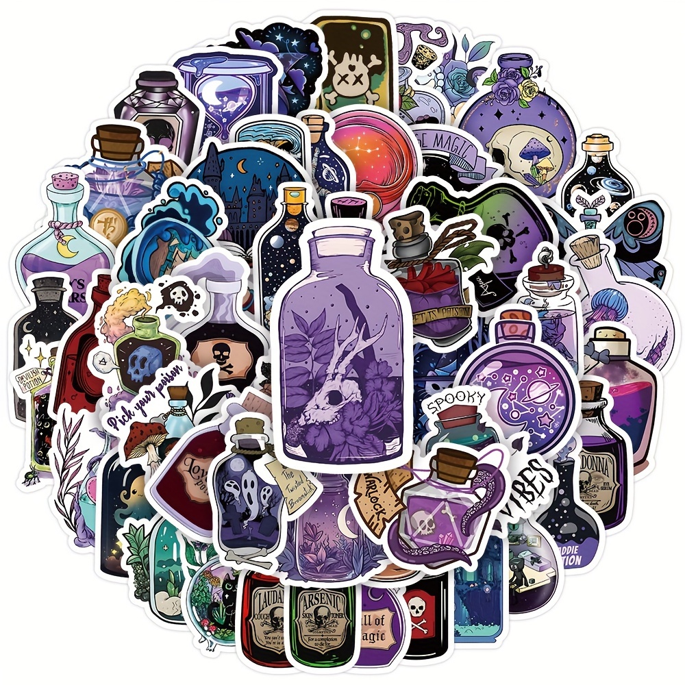 120 Pcs Halloween Bottle Labels Animal Apothecary Stickers Potions Labels