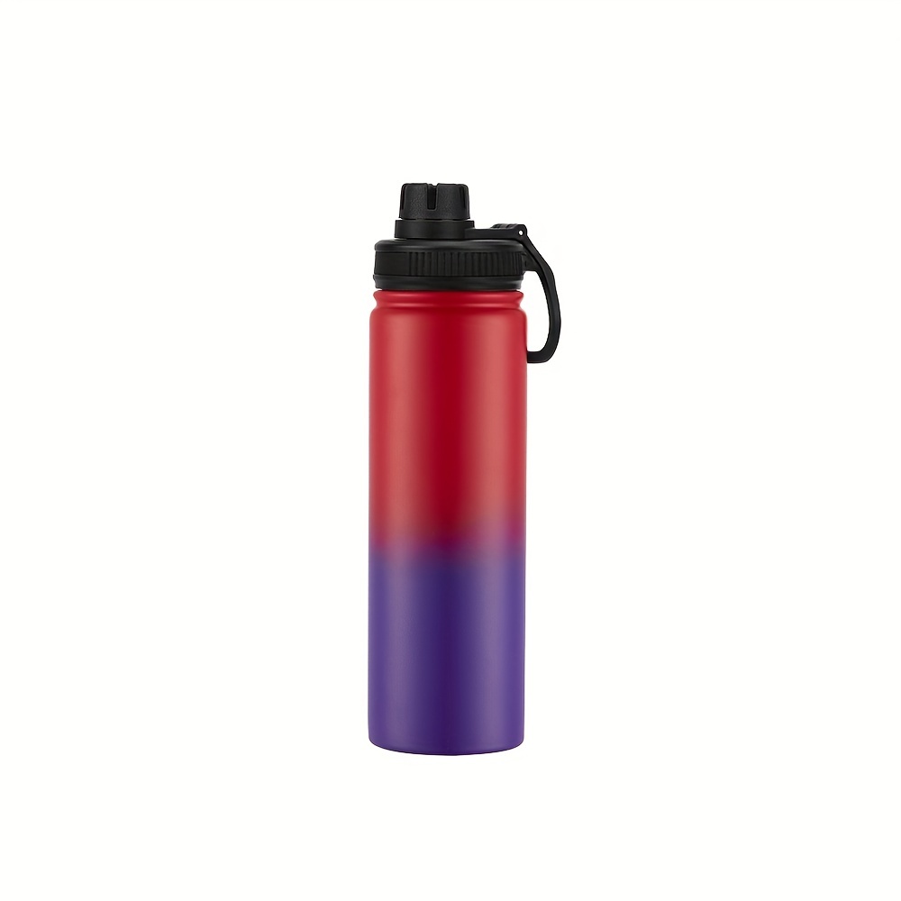 Powder coated drink bottle with stainless steel handle 18 oz