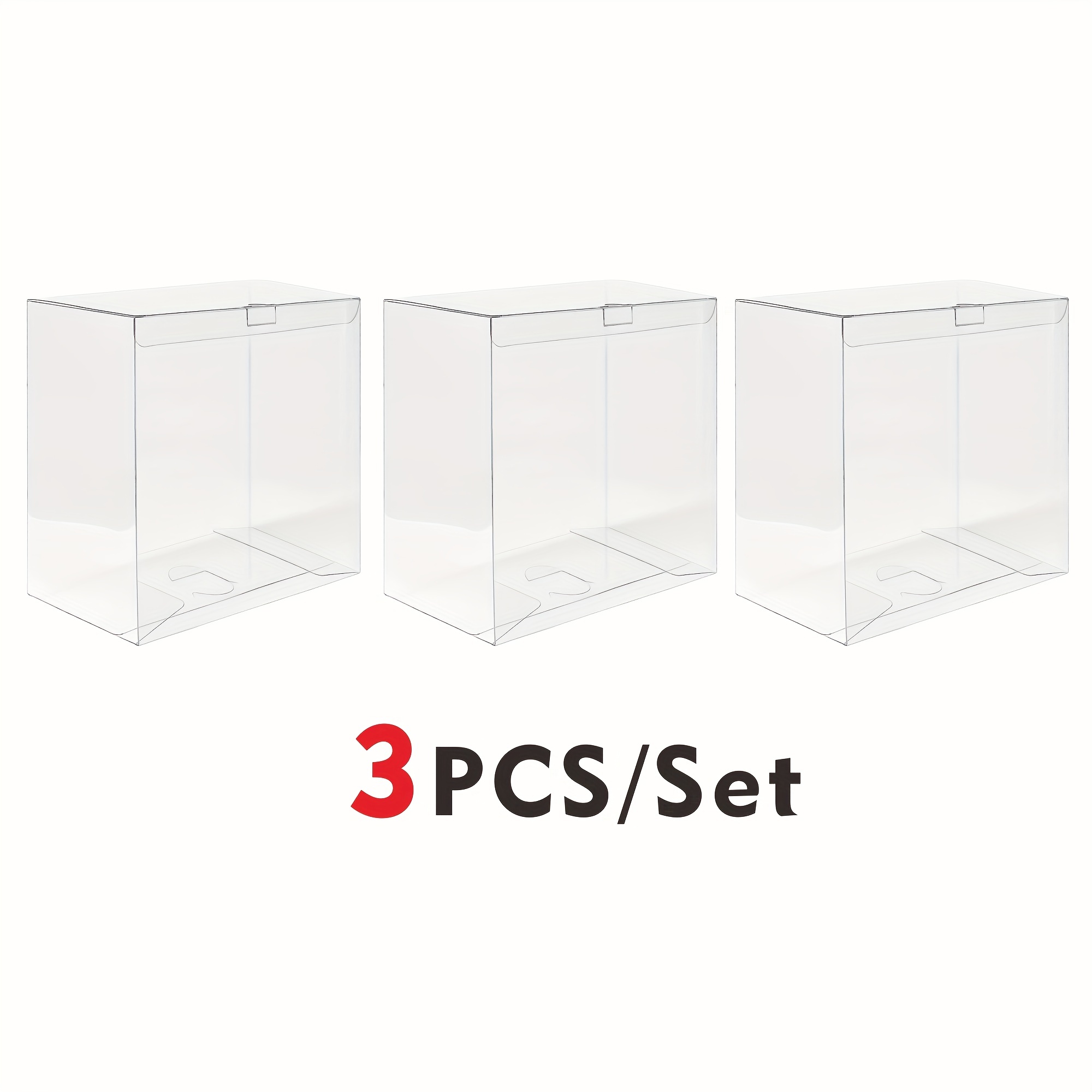 Clear Plastic Boxes Small Set of 25 in Display Holder Case Box