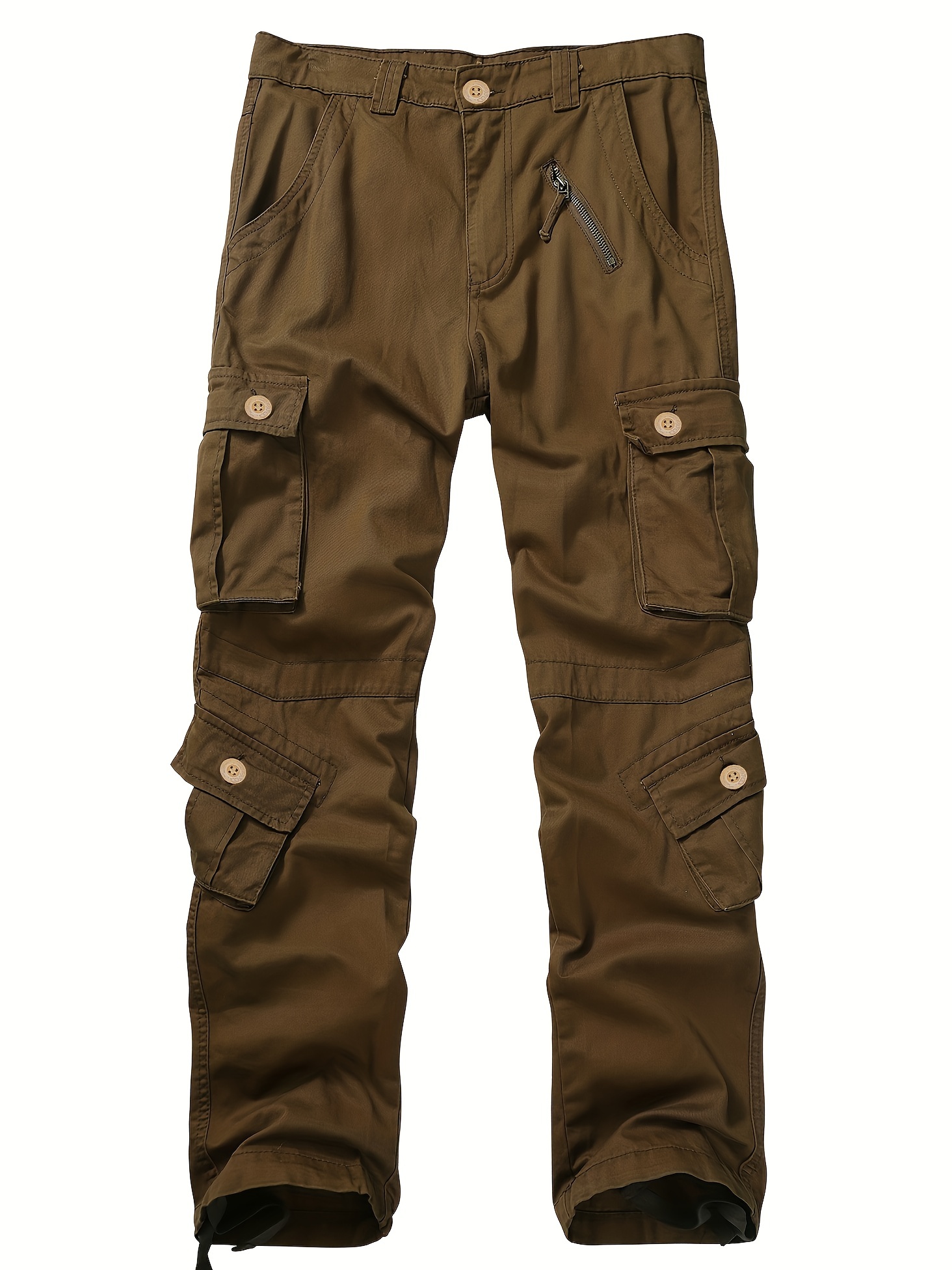 Mens Cargo Military Trousers Six Pocket Army Combat Pants Casual