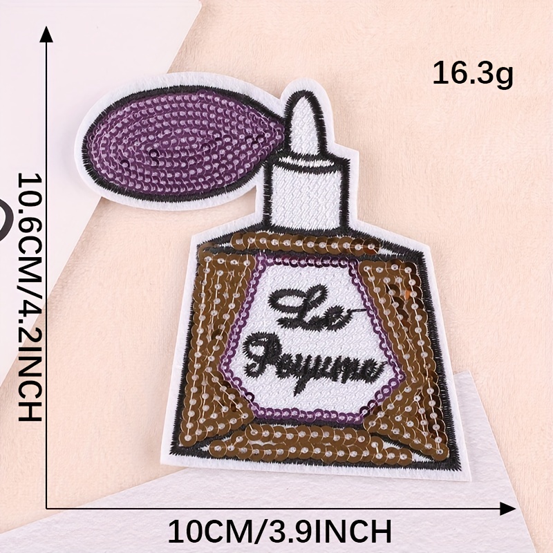 Sequin Lipstick Embroidered Badge Logo Patch For Men's Clothing Repair And  Diy Costume Decoration - Temu