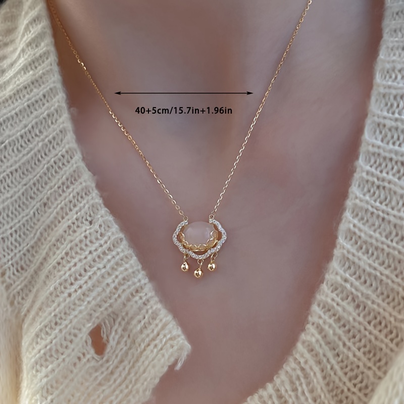 Safe Lock Necklace Pendant Clavicle Chain Creative Women Necklace