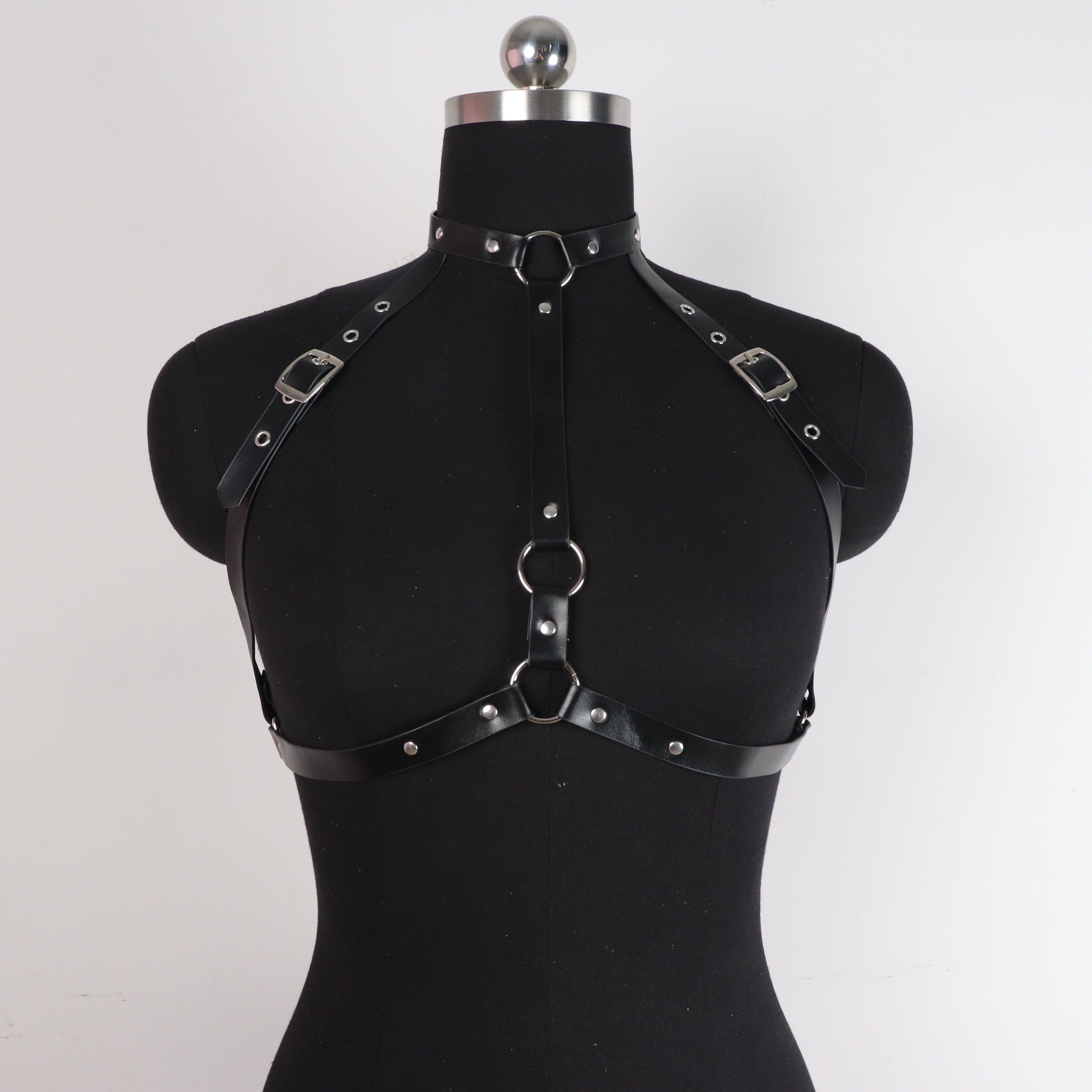 Punk Cage Bra Harness Belt Adjustable Black Waistband Gothic - Temu