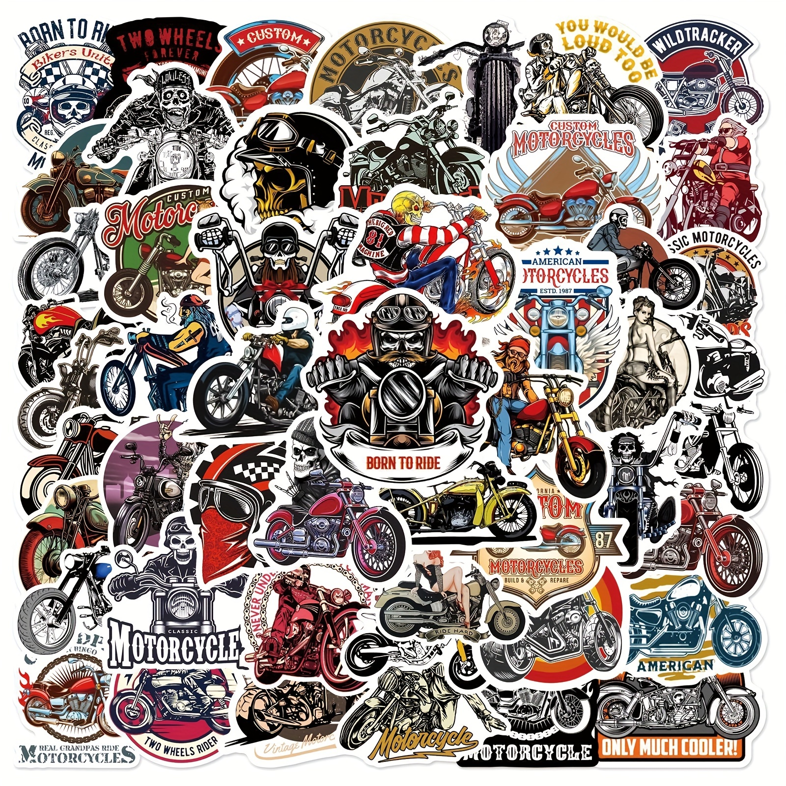 100 PCs Harley Davidson Motorcycle stickers for Guita Skateborad Laptop  Heltmet