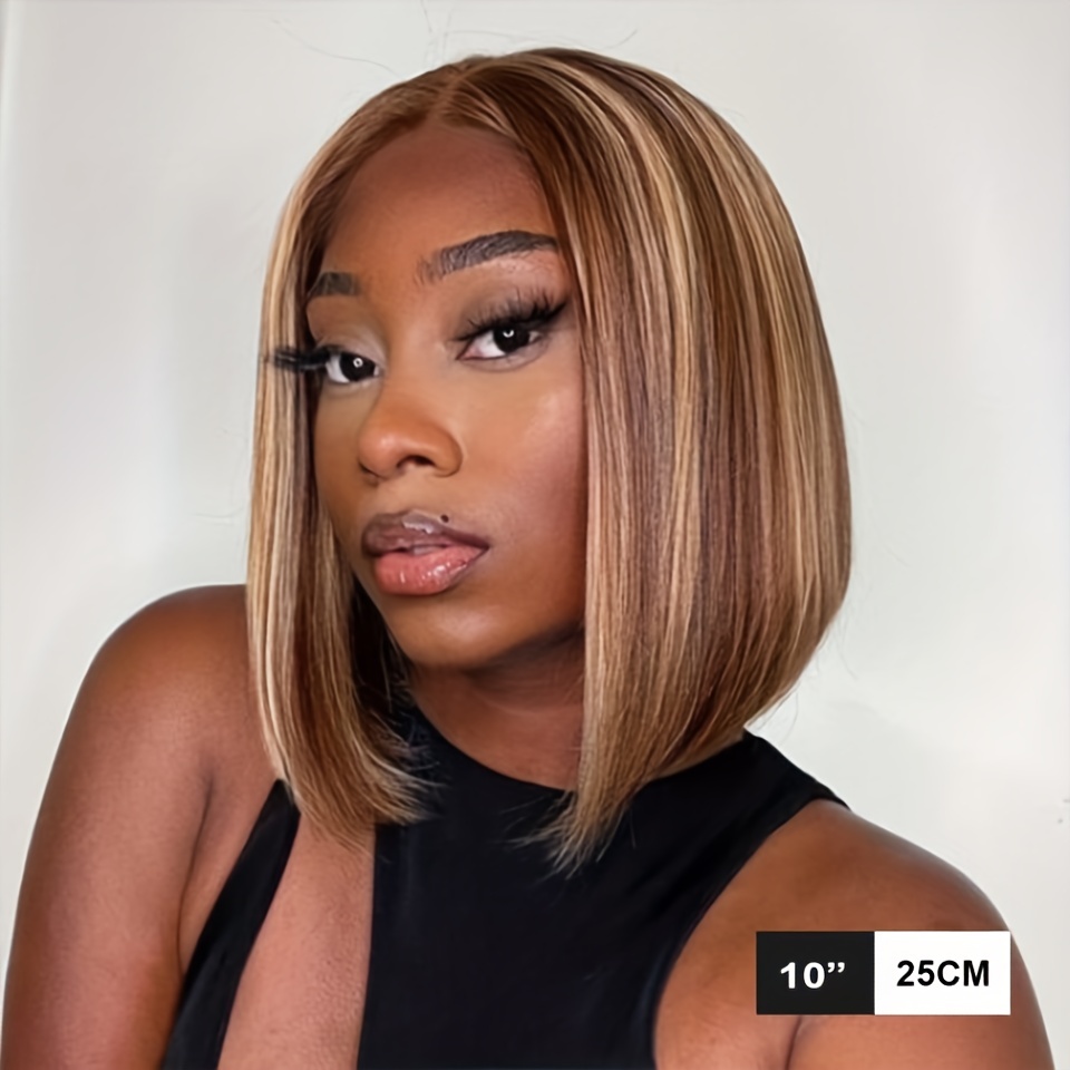 1b / 27 Omber Lace Closure Human Hair Bob Wigs For - Temu