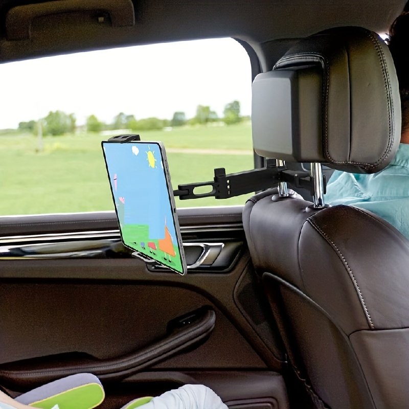 Support de tablette pour voiture, appui-tête de voiture extensible  Smartphones / interrupteur / support d'ipad 360 Rotatif réglable Siège  arrière de voiture Support de support de tablette