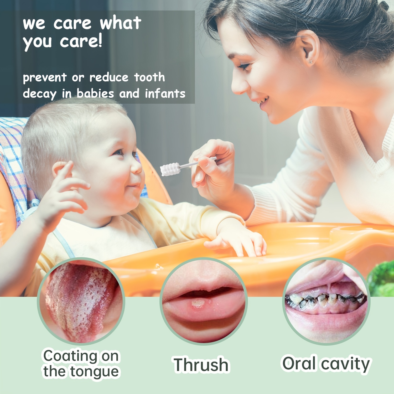 Cepillo de dientes de gasa para bebé, limpiador de lengua, 40 unidades  desechables, para bebés de 0 a 36 meses + 1 cepillo de dientes de dedo  gratis - OdontoFarma