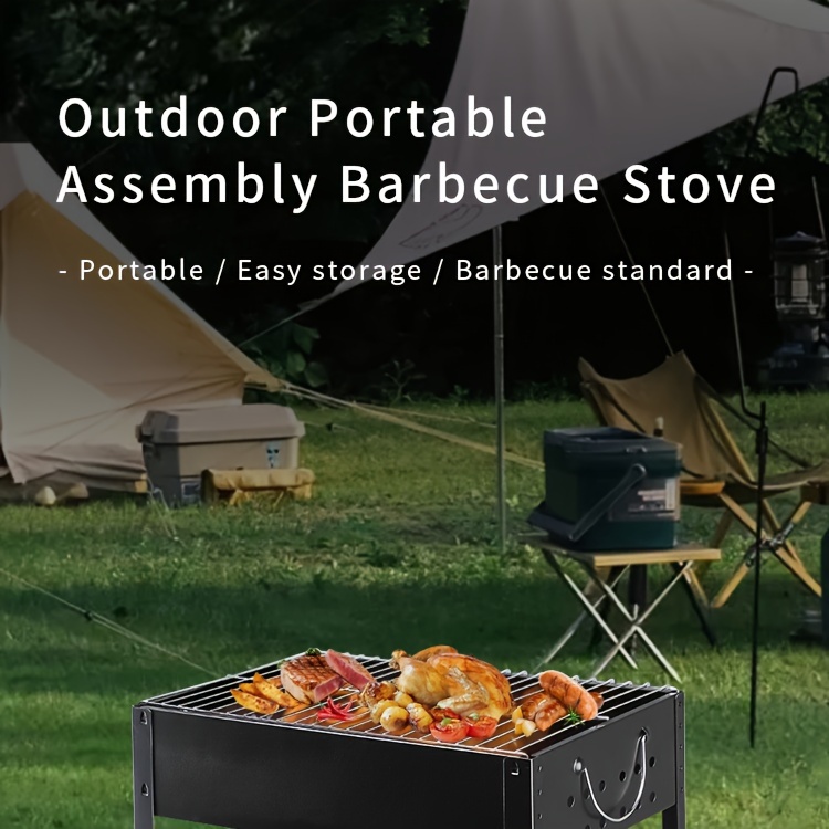 Charcoal Grill,portable Barbecue Grill Folding Bbq Grill,small Barbecue  Grill,outdoor Grill Tools For Camping Hiking Picnics Traveling, Outdoor  Camping Picnic, Cookware Barbecue Tool Accessories - Temu