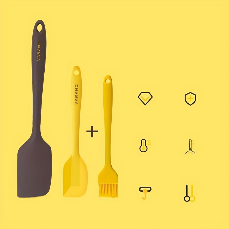 Yellow Kitchen Utensils Silicone Baking Tools Kitchen - Temu