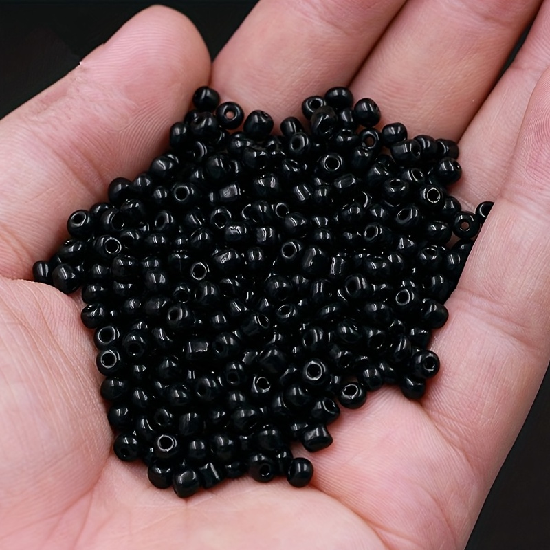 Czech Glass Seed Beads Black White Loose Spacer Beads For - Temu