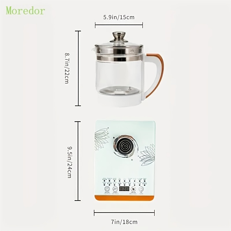 Fully Automatic Thickened Glass Health Pot Electric Kettle Hot Tea Machine  Temperature Control Kettle Multi-Functional Filter Teapot Anti-Dry