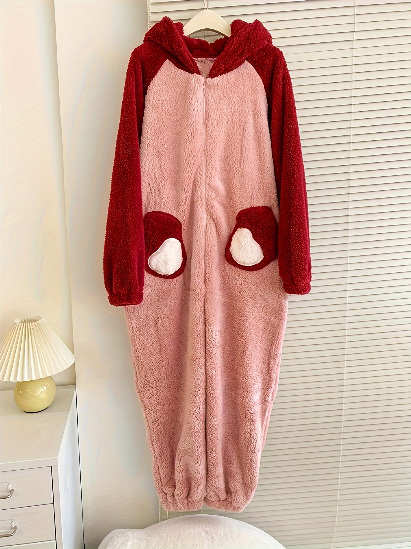 Unicorn Cute Teddy Comfortable Hooded Bathrobe, Warm & Fuzzy Hooded Lounge  Robe With Pockets & Lounge Pants, Women's Sleepwear