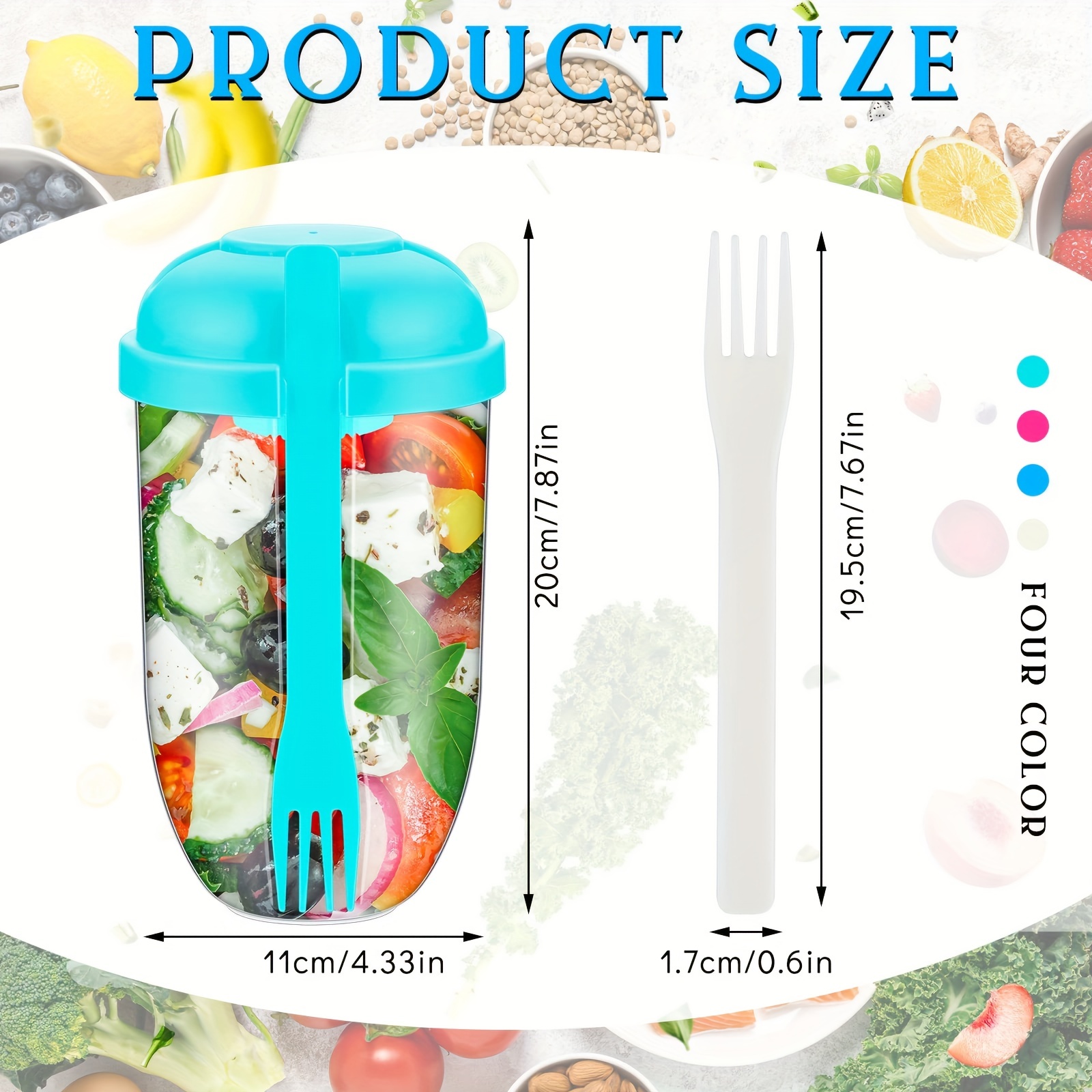 Portable Salad Dressing Cup, Salad Dressing Holder, Fruit Water Bottle  Vegetable Salad Dressing Container Set For Work, Travel - Temu Australia