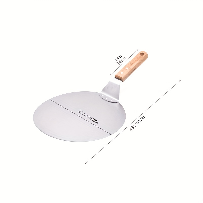 1 Pc Pizza Peel Pelle Ronde Transfert Plateau En Acier Inoxydable