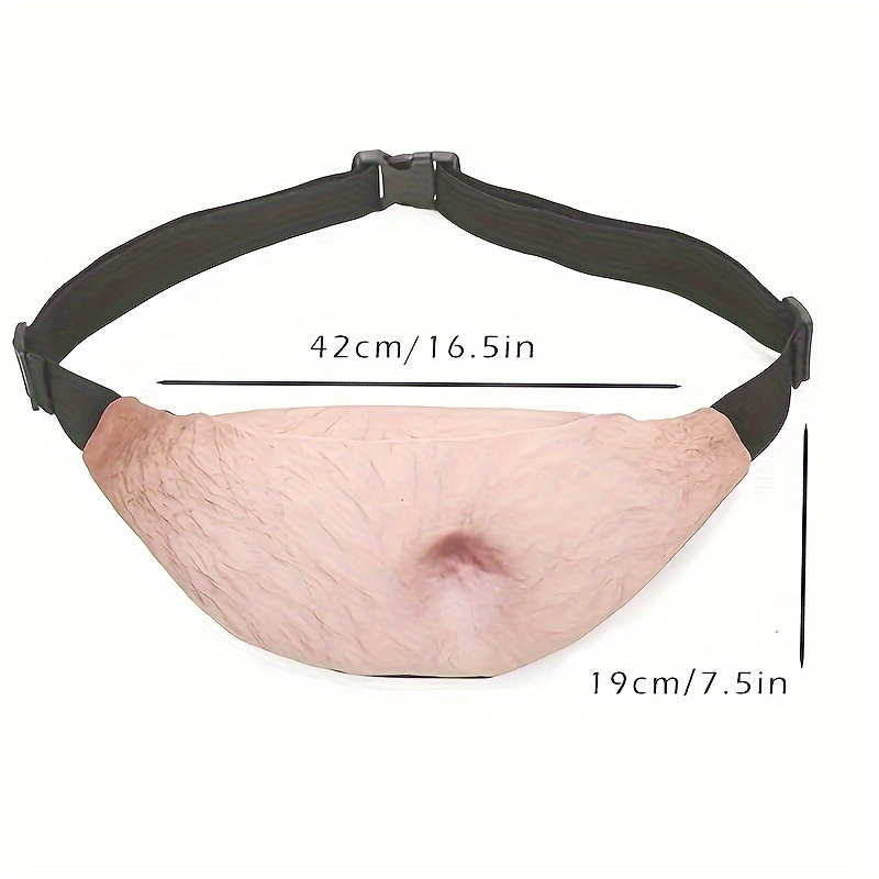 Dad Bag Fanny Pack,Funny Gag Gifts 3D Beer Belly Waist Packs for  Christmas,White Elephant Gift Exchange