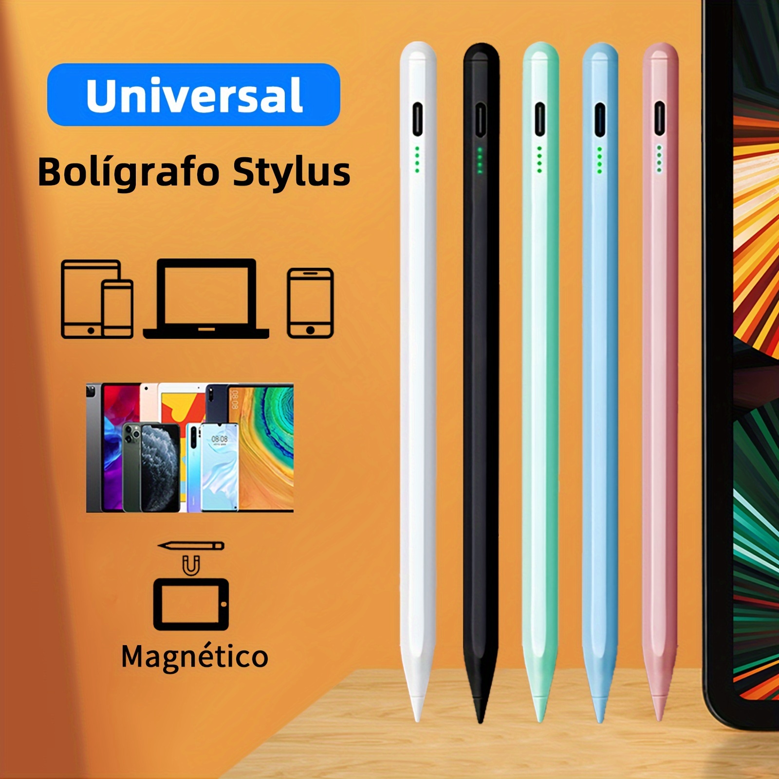 Lápiz Táctil Resistivo Para Ipad Android Tablet Iphone Pc Color Blanco