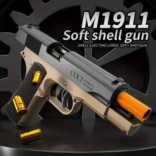 Shell Throwing 1911 Colt Toy Gun Pour Enfants Et Garçons Soft