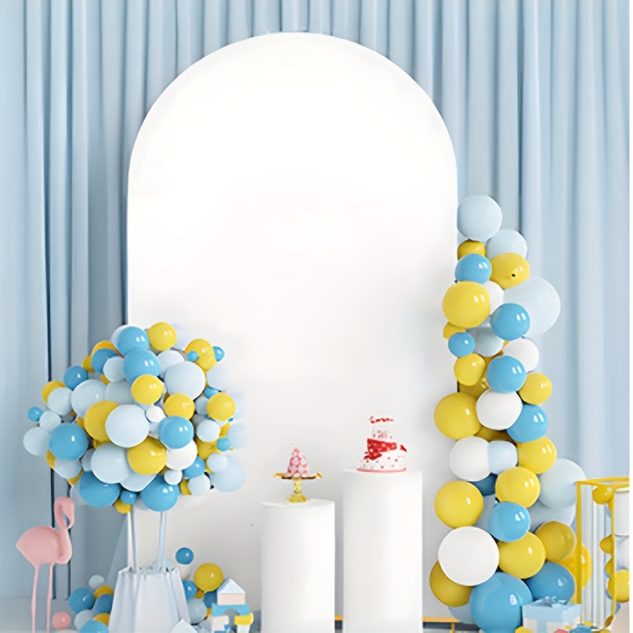 White Arch Backdrop Stand Frame Double-sided Fabric Spandex Cover Elastic  Arched Chiara Wall Panel Round Party Photo Birthday Shower Wedding -   Norway