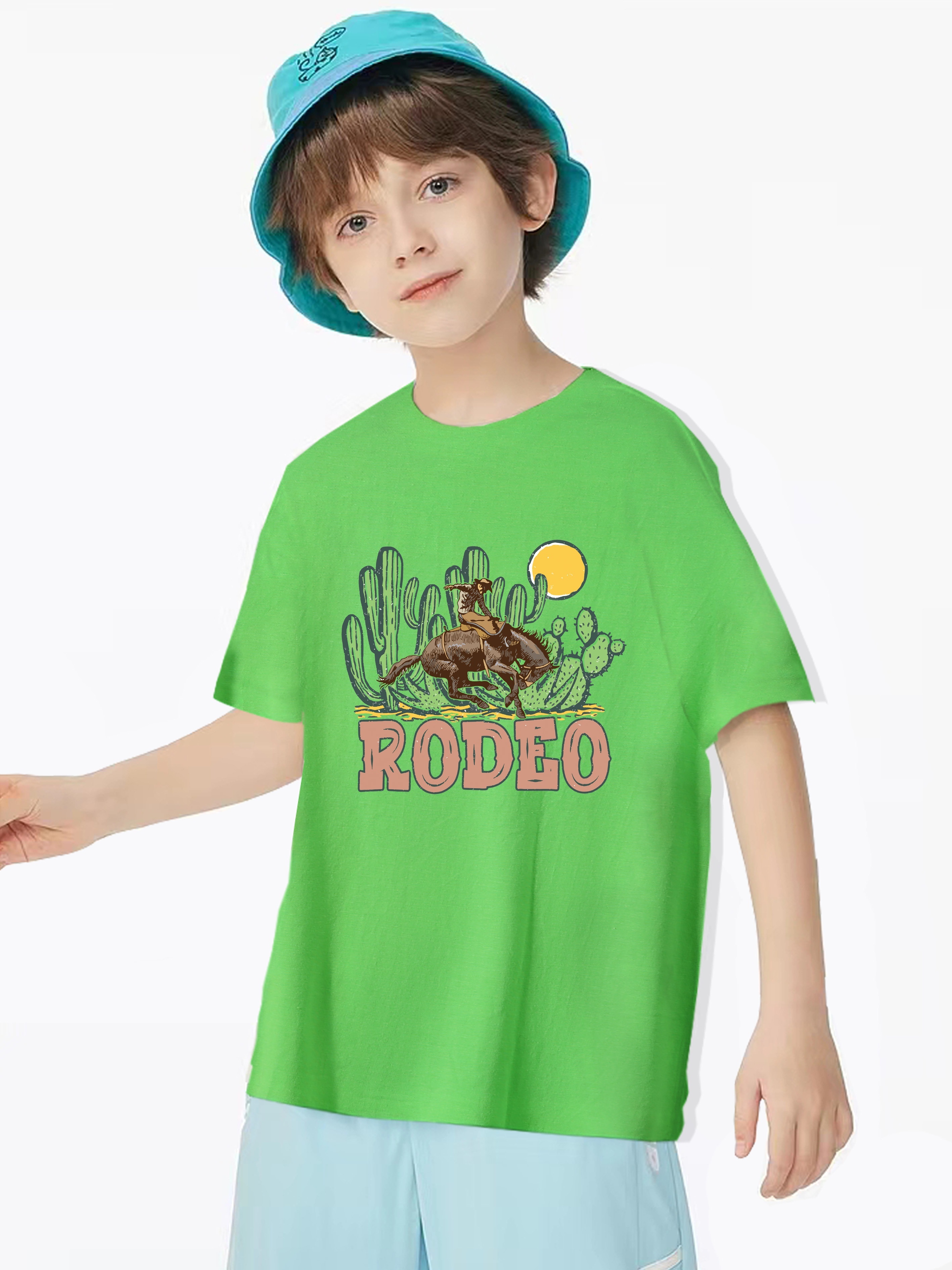 Camiseta Estampado Para chicos, Verde intermedio