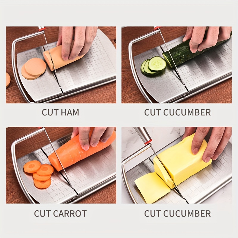 Effortlessly Cheese, Butter, And Ham With This Stainless Steel Cheese r And  Cutter - Temu