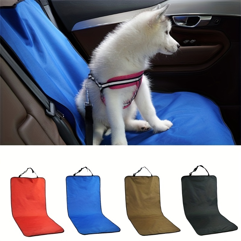 Funda de asiento de coche para perros, alfombrilla impermeable para asiento  trasero de coche con cinturón