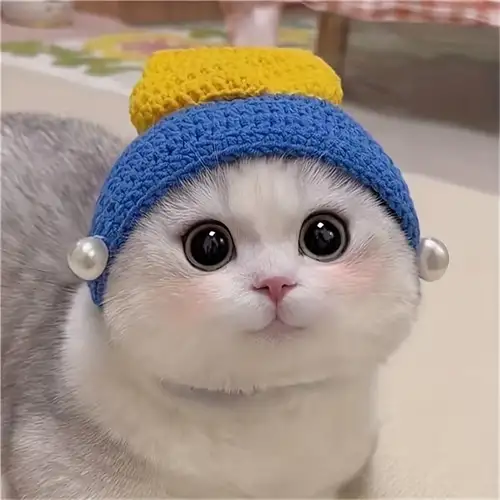 Cappello da gatto Cappello morbido adorabile per animali domestici Cappello