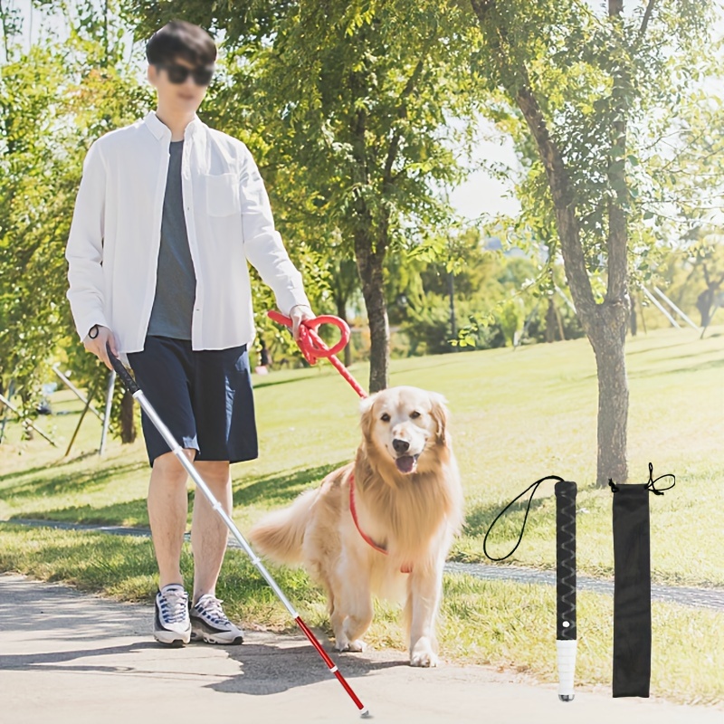 Foldable Reflective Cane Crutch Anti-Shock Guide Walking Stick Blind Person  A