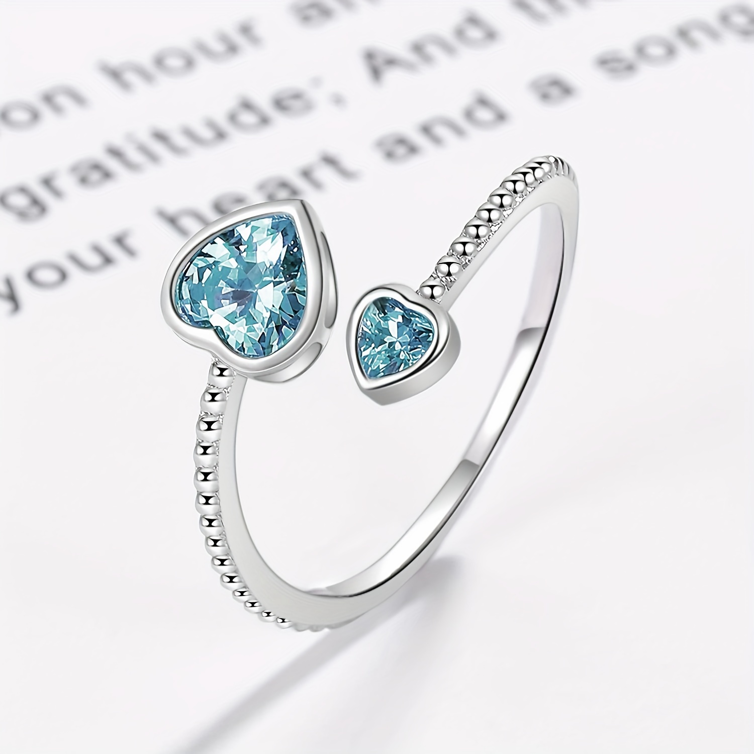 Baby blue promise on sale ring