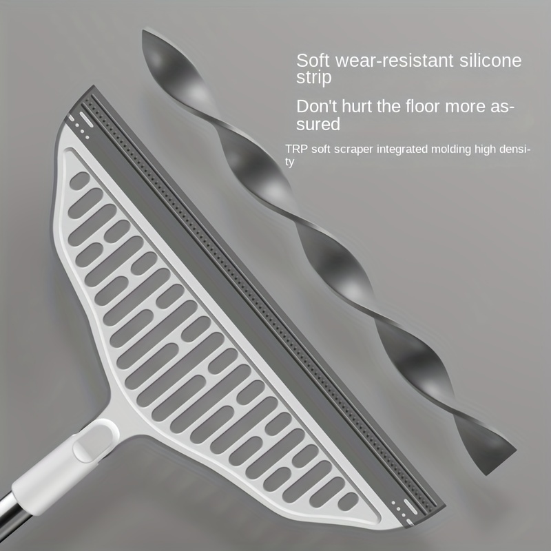 Household Silicone Floor Scraper With Long Handle Magic - Temu