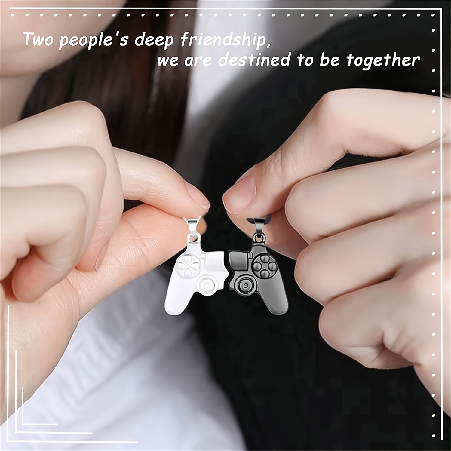 2 Pcs Funny Couple Gamers Keychain Game Controller Magnet Keychain for  Girlfriend Boyfriend Valentine's Day Gaming Gift 