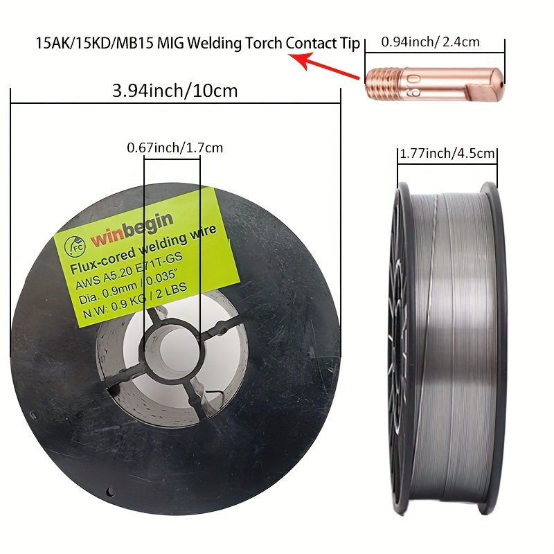 Alambre Soldadura Mig Sin Gas 1 Kg/rollo Alambre Metal - Temu