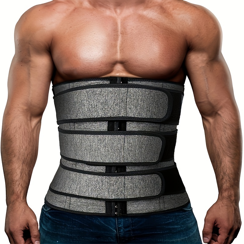Men's Compression Waist Belt Breathable Elastic Body Shaper - Temu