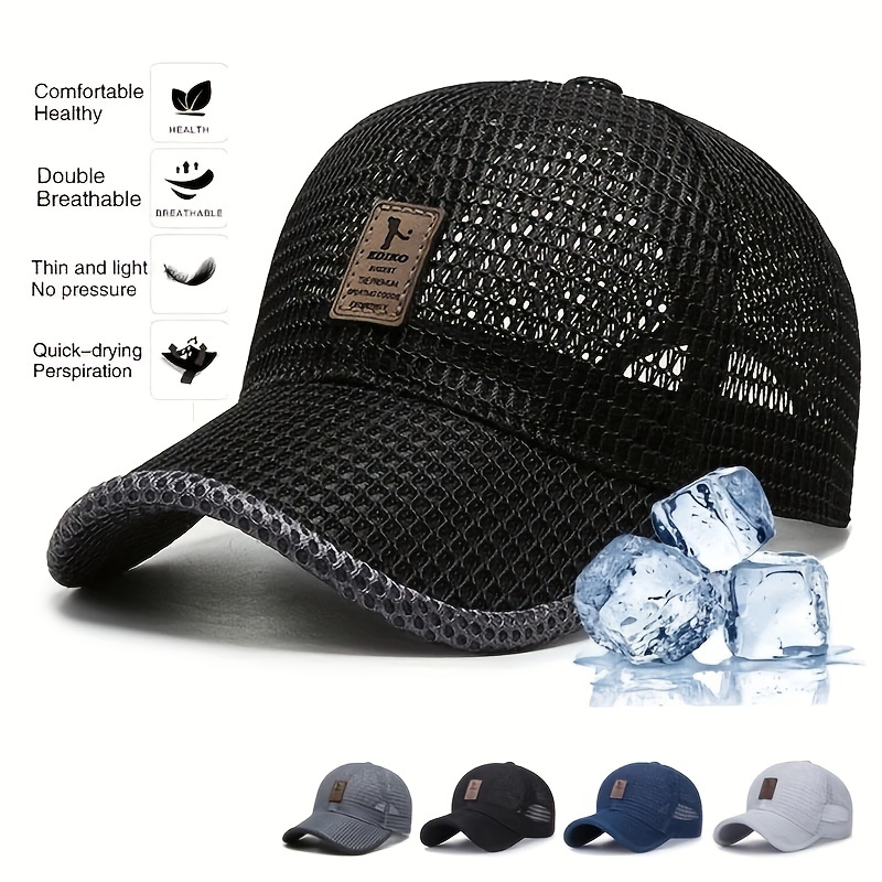 1pc Quick Drying Hat Outdoor Hat Mens Summer Thin Breathable Peaked Sports  Running Baseball For Men And Women Two Size Available - Jewelry &  Accessories - Temu
