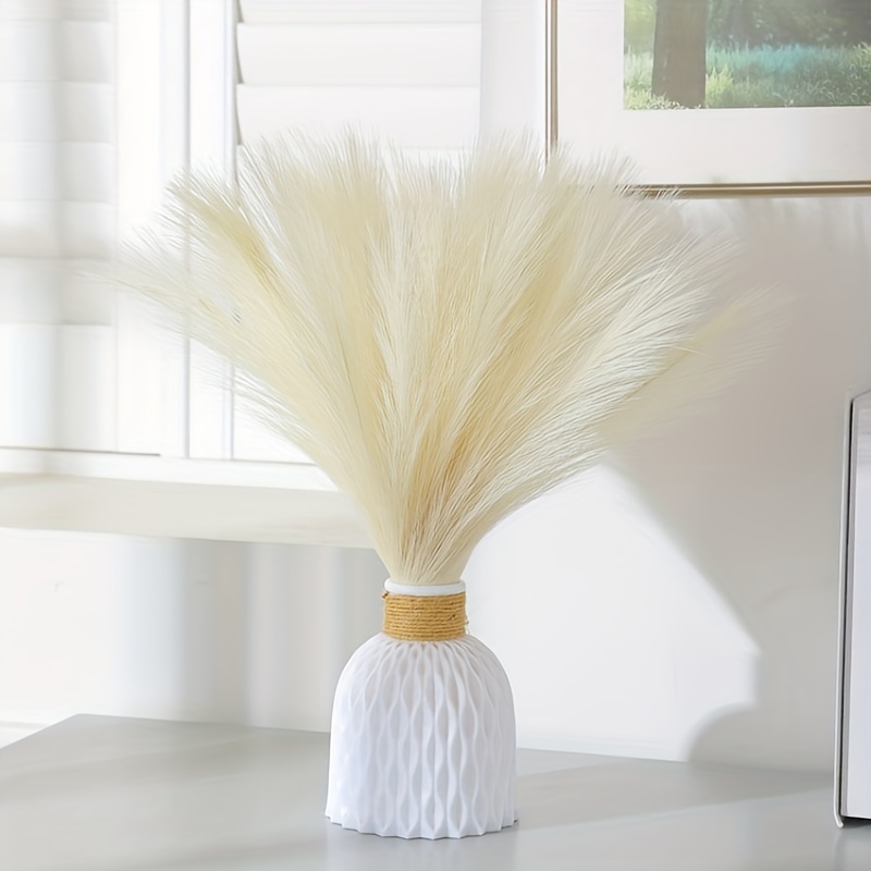 Faux Pampas Hairy Reed (h ) Faux Pampas Decorative Home - Temu