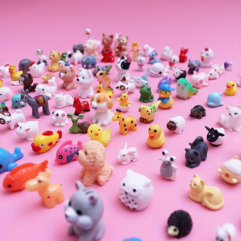 Value Pack 10/30pcs Simulation Small Rabbits, Ducks, Dogs, Swans, Cute  Small Animals Mixed Suitable For Micro-miniature Trendy Decoration  Ornaments Ho