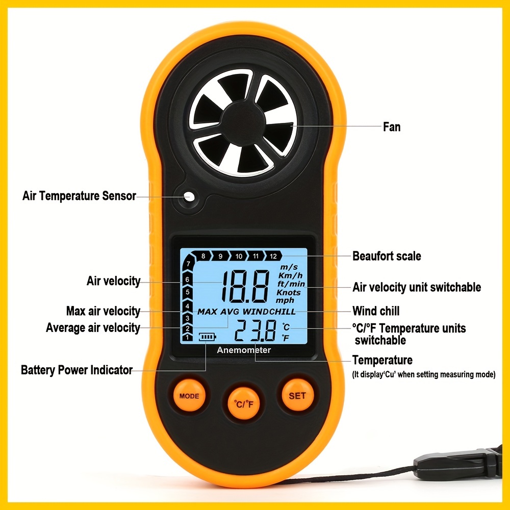 avec affichage numérique anemometre,anemometre exterieur BT-100