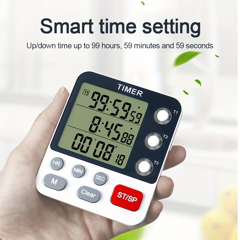 Timer Waterproof Digital Kitchen Timer Alarm Clock For - Temu