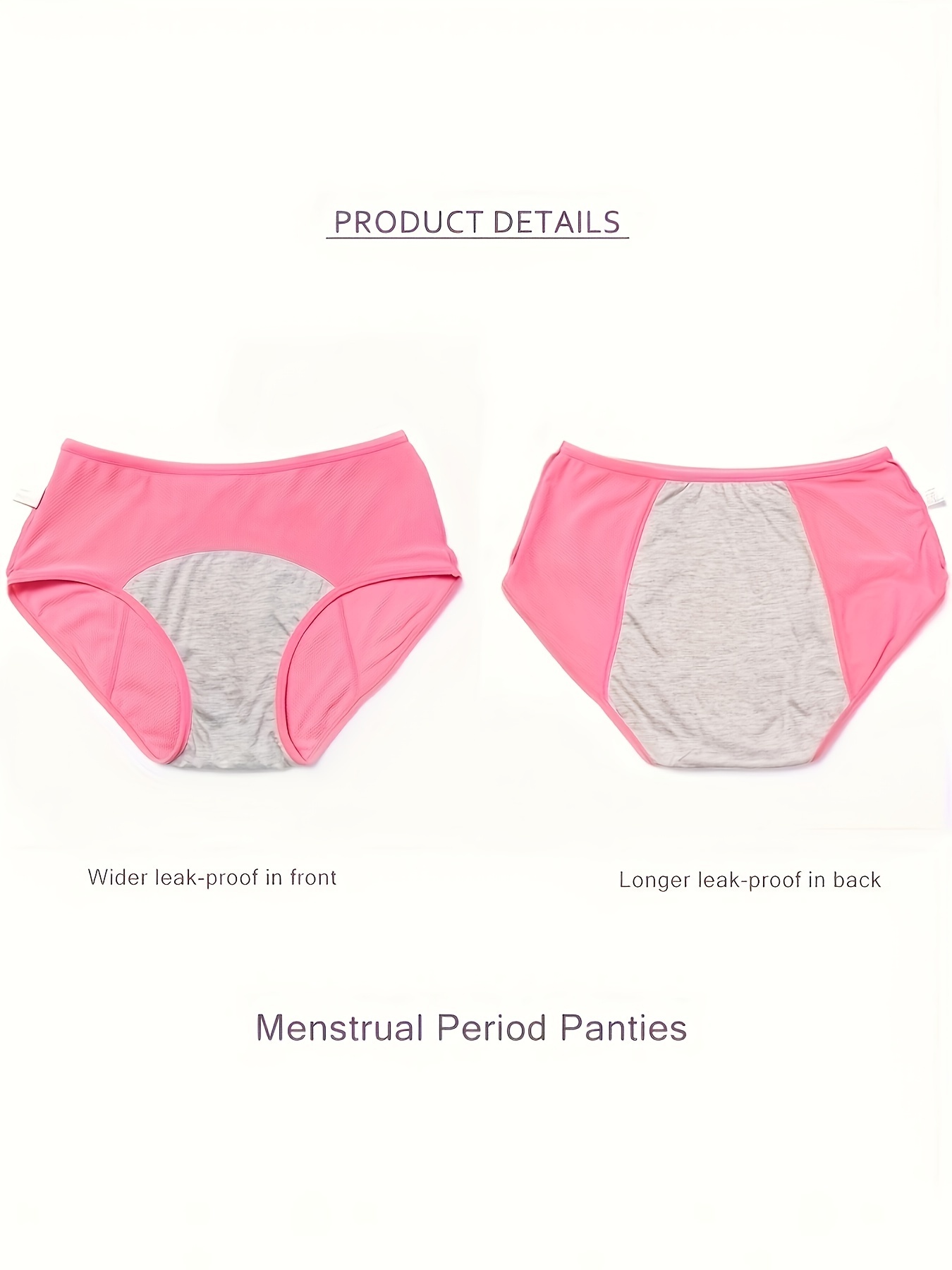 Cotton Underwear High Waisted Panties Leak Proof Full Coverage Underpants  Soft Strech Ladies Briefs For Women Multi Pack Shapewear Underwear Tummy