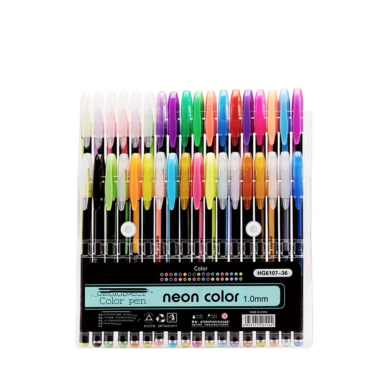 48 Colors Glitter Neon Pen Highlighter Gel Pens School Writing Stationery  Children Drawing Doodling Art Markers