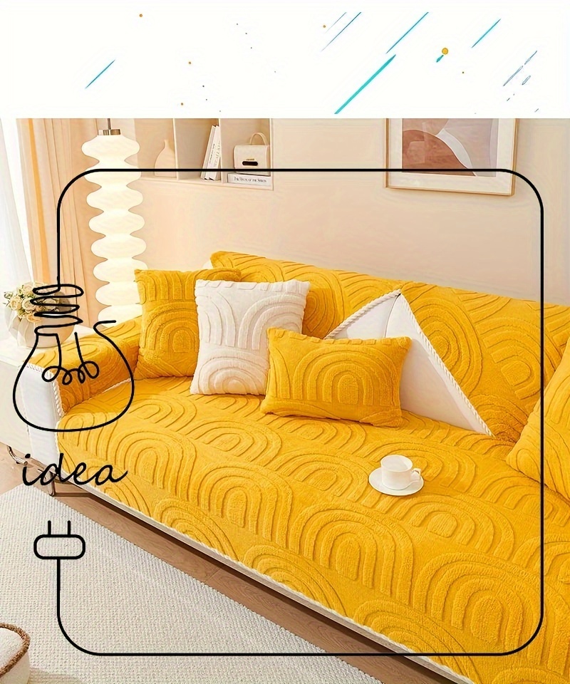 1pc semplice peluche chaise longue copridivano zerbino - Temu