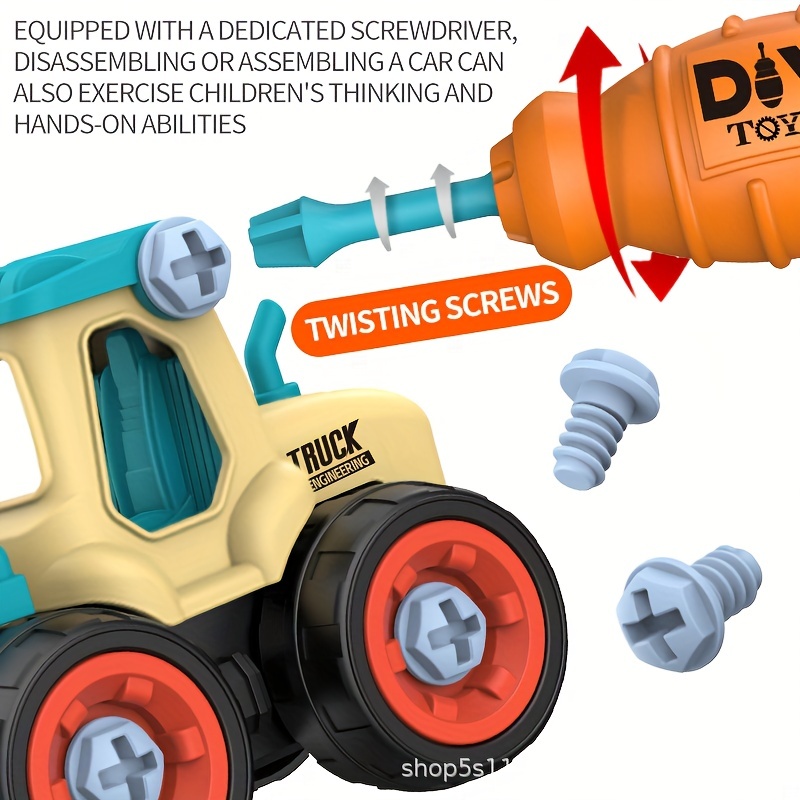 Kids Truck Toys DIY Multi-Model Disassembly Take Apart Engineering