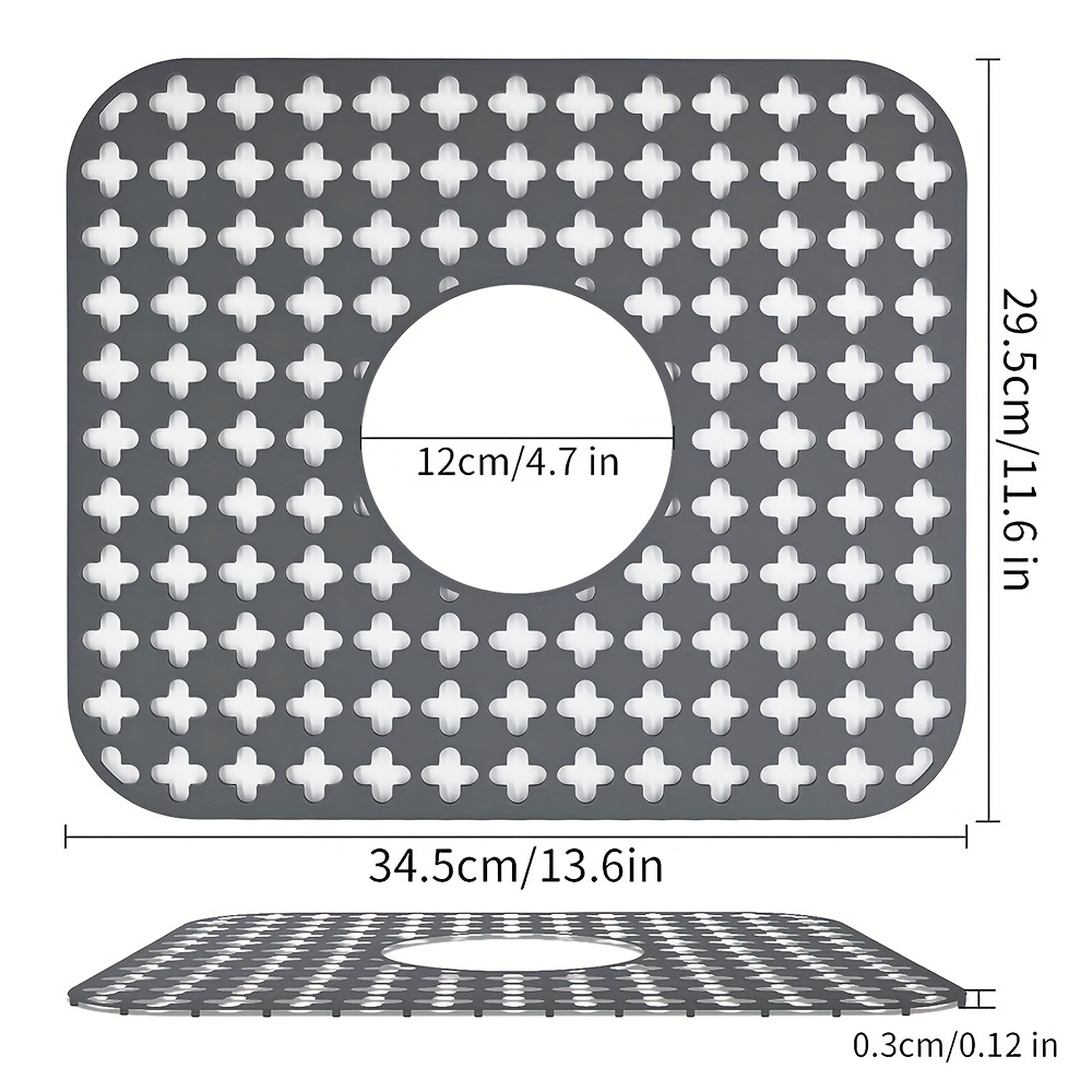 Sink Protectors For Kitchen Sink, Sink Mats For Bottom Of Kitchen Sink,  Non-slip Silicone Dish Drying Mat For Stainless Steel Sink From Stains,  Damage, Scratches, Gray - Temu