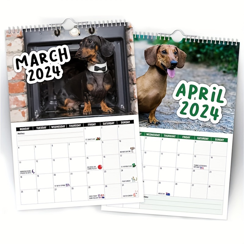 Cheeky Dachshunds 2024 Wall Calendar, Fun Dogs Wall Calendar