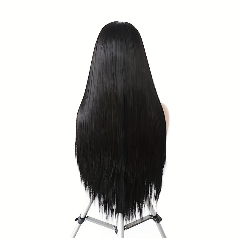 Long Straight Lace Front Wig Middle Part Synthetic Cosplay Daily Party Wig