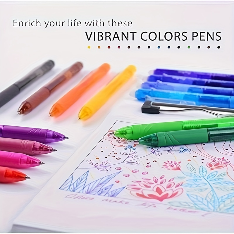  Erasable Pens Refill, Retractable Gel Ink Pens,Drying