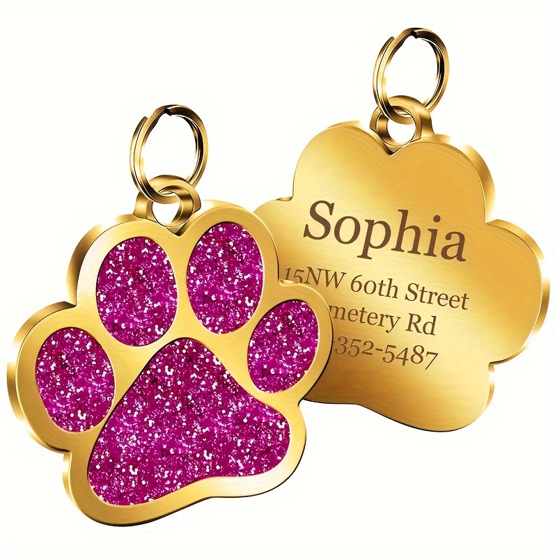 TEMU Produits Personnalisés!!! Pendentifs d'Identification Personnalisés pour Chat, Chien, Chiot, Étiquettes Personnalisées pour Chien et Chat,