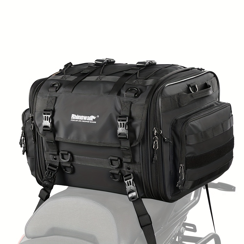Neu Motorrad Tasche Rücktasche Rücksitz Gepäck Koffer Wasserdicht