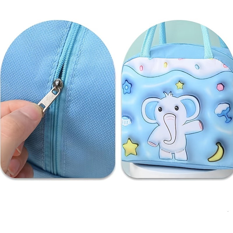 1pc Cute Children's Insulated Lunch Bag With 3d Pattern And Handle