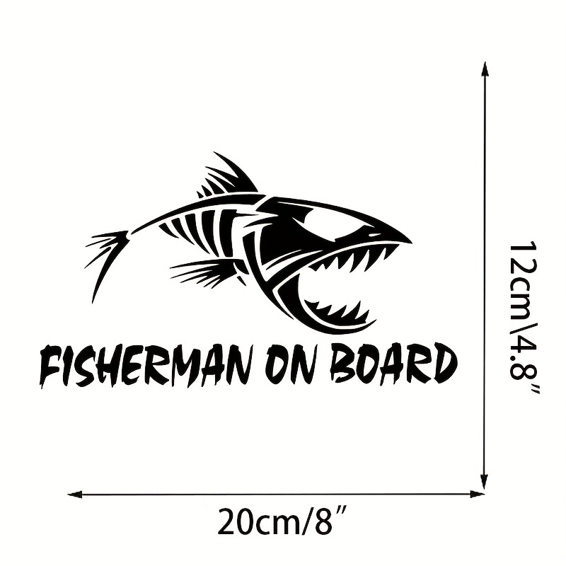 Fisherman Board Skillet Fishing Sticker Car Funny Vinyl - Temu